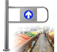 WIANQIAN Automatic Closing Safety Swing Gate, One-Way Spring-Loaded Door, Supermarket Entrance Door, Safe And Stable, Built-In Spring, For Entrance Porch, Shopping Malls & Playgrounds 90×100cm-left
