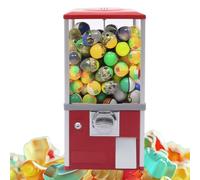 WIANQIAN Bubble Gum Machine, Automatic Gumball Machine Red-26 * 29 * 53cm