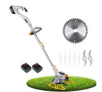 WIANQIAN Grass Cutter, Cordless Grass Strimmer, Brush Cutter, Non-Slip Handle, Safety Lock, Two 4.0Ah Rechargeable Battery, For Lawns And Farmland, Diy Garden, Lawn Care 21B