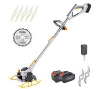 WIANQIAN Lightweight Edger Trimmer, Electric Garden Strimmer, Electric Grass Edger Trimmer, Retractable Handle, Anti-Collision Steel Ring, Non-Slip Handle, For Patio, Lawn Garden 21A