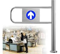 WIANQIAN Manual 1-Way Entrance Safety Gate, Self-Closing One-Way Door, 1-Way Closing Swing Gate, Automatic Rebound, One-Way Traffic, For Industrial Factory Supermarket Aisle 90×100cm-right