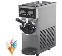 WIANQIAN Soft Serve Freezer with Air-Mixing Technology and LED Display Grey