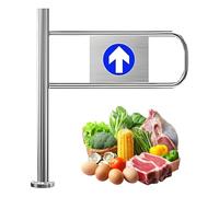 WIANQIAN Spring-Loaded Swing Gate, Supermarket Entrance Safety Gate, Automatic Closing Gate, Safe And Stable, Flexible, For Warehouses & Libraries 80×100cm-left