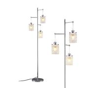 WIAONE beaysyty Art Decor Crystal Floor Lamp 3-Light Contemporary Crystal Lampshade for Living Room,Bedroom,Office,LED Bulb Included,Chrome Finish
