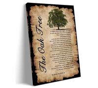 WIAONE The Oak Tree Poem Framed Wall Art Poetry Poster The Oak Tree Poem Wall Art Canvas Pictures Painting The Oak Quote posters Vintage Prints Framed 12x18inch(30x45cm)