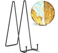 WIAONE TR-LIFE 3 Pack 12 Inch Plate Stands for Display - Large, Metal Picture Frame Holder Stand + Easels for Decorative Platter, Book, Plaque, Photo, Table Top Art