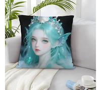WIASVZMCI Fairy Square Set of 4 Throw Pillow Cover Pillowcases for Sofa Bedroom 40x40cm