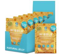 Wibble Jelly Crystals, Orange Natural Jelly Powders, 6 Pack, Low Sugar, Plant-Based, Low Calorie Snack, Healthy Dessert, Serves 4, Vegetarian Jelly Crystals, Vegetarian Jello Powder, Jello,