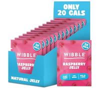 Wibble Jelly Crystals, Raspberry Natural Jelly Powders, Quick Set, 12 pack, Low Sugar, Plant-Based, Low Calorie Snack, Healthy Dessert, Serves 4, Vegan Jelly Crystals, Vegetarian Jello Powder, Sweets
