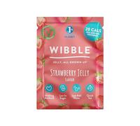 Wibble Jelly Crystals, Strawberry Natural Jelly Powders, Quick Set, 12 Pack, Jello, Low Sugar, Plant-Based, Low Calorie Snack, Healthy Dessert, Serves 4, Vegan Jelly Crystals, Vegetarian Jello Powder