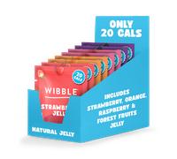 Wibble Vegan Variety Pack Jelly Crystals (Raspberry, Forest Fruits, Strawberry & Orange) 456g