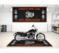 wibeart MPM Motorcycle Mat for Ride Your Legend Washable Non-Slip Oil & Water Resistant Parking Pitmat for Garage, Showroom, Workshop Use | Size 1 : 86.6 x 39.4 "/ 220 x 100 cm