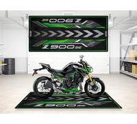 wibeart MPM Motorcycle Mat for Z900 SE Washable Non - Slip Oil & Water Resistant Parking Pitmat for Garage, Showroom, Workshop Use | Size 1: 86.6 x 39.4 "/ 220 x 100 cm