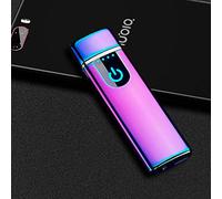 Wiber USB Electronic Lighter Windproof Fingerprint LED Sensor Screen Double-sided Lighter for Candle