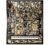 Wibi Black and Gold Piano Wall Art