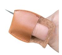Wiboie Thumb Guard, Wood Carving Leather Finger Protector, Accessories for Whittling Tools, Handmade Carpenter Working, Wood Carving Gloves for Men
