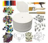 WICAND Large Microwave Kiln Fusing Glass for Making DIY Jewelry Tools Set(15Pack)