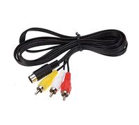 WICAREYO 1.8m 5.9ft Audio Video AV Wire Cable 9Pin to RCA Connection Cord Compatible for Genesis 2 3 Console
