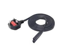 WICAREYO AC Power Cable, 1.5 M/4.92 ft UK plug AC Power Cord Supply Charging Cable Replacement Compatible for PS4 PS5 PS3 PS2 Xbox One S/X