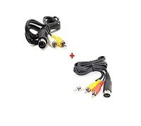WiCareYo AV Audio Video Composite TV Cable for Sega Genesis 1 Mega Drive Master System & 6ft Audio Video AV Cable 9 Pin for Genesis Mega Drive 2 & 3