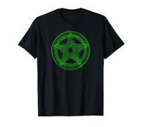 Wicca pentacle pagan symbol green Mortal Designs T-Shirt