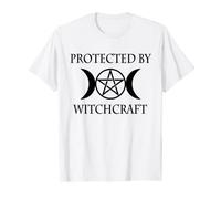 Wicca Pentacle Triple Moon Goddess - Protected By Witchcraft T-Shirt