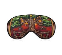 Wicca Tree Life Yule Magic Pagan Eye Mask for Sleeping Blackout Night Blindfold with Adjustable Strap for Men Women Travel Yoga Nap