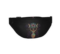 Wicca Wiccan Triple Moon Gaia Pattern Fanny Pack for Women Man, Adjustable Casual Waist Belt Bag Crossbody for Sports Travel Hiking Running Jogging