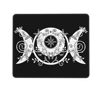 Wiccan Pagan Witch Tripple Moon Goddess Pentagram Mouse Pad Portable Desk Mat Washable Mousemat For Office Work Studying 25X30Cm