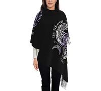 Wiccan Pagan Witch Tripple Moon Pentagram Shawl Warm Scarves Fashion Tassel Shawl