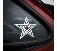 Wiccan Pentagram Pentacle Symbol Vinyl Decal Sticker, Pagan Norse Wicca Witchcraft Occult Druid Viking Mythology Magic Symbol, Car Window Bumper 4x4 Laptop Wall Bike Home Decor