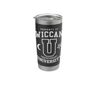 Wiccan University Hex The Patriarchy Vintage Witch Varsity Stainless Steel Insulated Tumbler