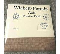 Wichelt Permin Aida Premium Fabric 16 Count 18" x 25" Milk Chocolate