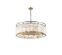 Wichita 10 Light Chandelier - Antique Brass with Clear Glass