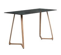 wichita 12mm hpl top italian stone bar table 180cm with oak legs