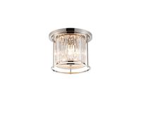 Wichita 3 Light Flush Ceiling Light - Polished Nickel with Clear Glass