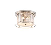 Wichita 4 Light Flush Ceiling Light - Polished Nickel with Clear Glass