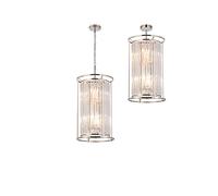 Wichita 6 Light Ceiling Pendant - Polished Nickel with Clear Glass