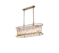 Wichita 7 Light Chandelier - Antique Brass with Clear Glass