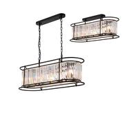Wichita 7 Light Chandelier - Satin Black with Clear Glass