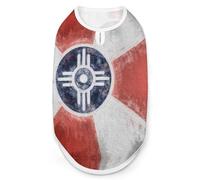 Wichita City Flag Dog Shirt for Dogs & Cats Soft Breathable Pet Vest T Shirt Lightweight Dog Tank Top M