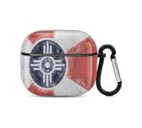 Wichita City Flag Headphone & Earphone Cases Compatible with Airpod 3 Scratch-Resistant PC Protective Cover with Keychain