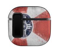 Wichita City Flag Headphone & Earphone Cases Compatible with Airpod 4 Scratch-Resistant PC Protective Cover with Secure Buckle