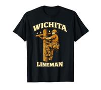 Wichita Lineman Vintage Lineman Climbing Pole Electrician T-Shirt
