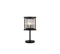 Discovery Lighting Wichita Single Light Table Lamp In Satin Black Finish with Clear Glass