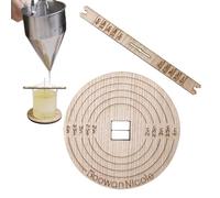 Wick Centering Setter Tool for Candle Making, Center & Set Wicks in 1 Second, Wooden and Cotton Candle Holder Stabilizer, Wooden Wick Centering Placement Tool for Most Jar & Refill Sizes