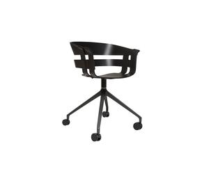 Wick Swivel Chair With Wheels Black/ Gray