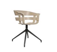 Wick Swivel Dining Chair Oak/Dark Gray