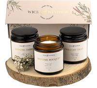 Wick & Windsor Scented Candle Gift Set - Soy Wax Candles with Wooden Wick - Candle Trio (Cosy Collection)