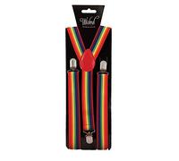 Wickd Costumes Adult Unisex Adjustable Rainbow Braces Fancy Dress Accessory